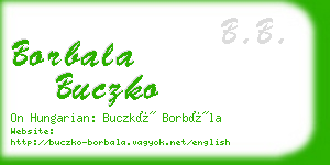 borbala buczko business card